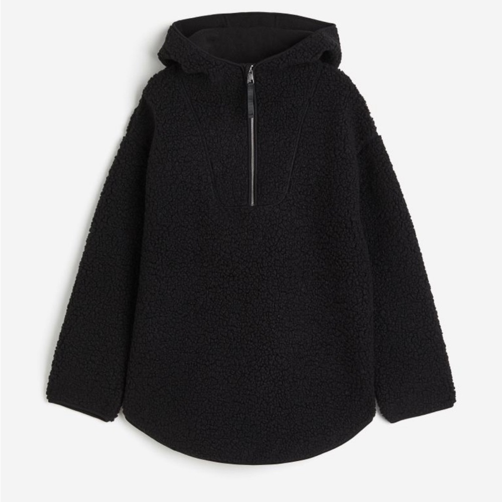 Sherpa half zip hoodie
